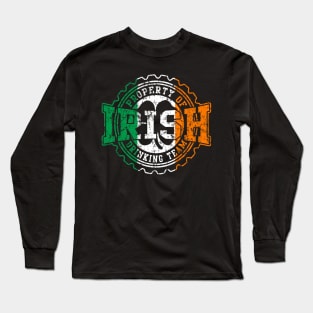 Irish St Patrick's Day Drinking Team Flag Beer Long Sleeve T-Shirt